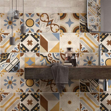 Stickers tiles kitchen bathroom tiles stickers PVC cement 16 pcs 15x15 cm