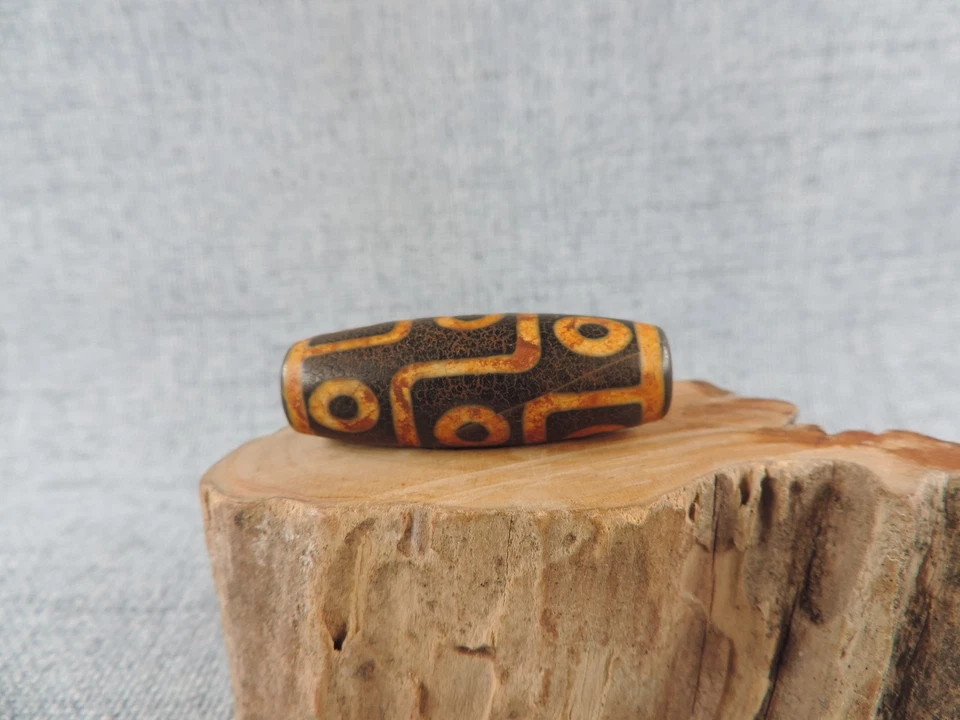 9 Ojos Tibetano Antiguo Ágata Dzi Cuentas para Colgante Antiguo Tíbet Gzi Cuentas E5 Foto 2 de 4