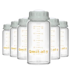 Natural Glass Baby Bottle 150ml 5oz Standard Neck Breast Milk Storage Bottles...