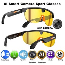 AI Smart Camera Glasses Wearable 1080P HD AI Bluetooth Waterproof Sport Glasses