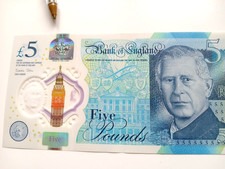 King Charles five pound note