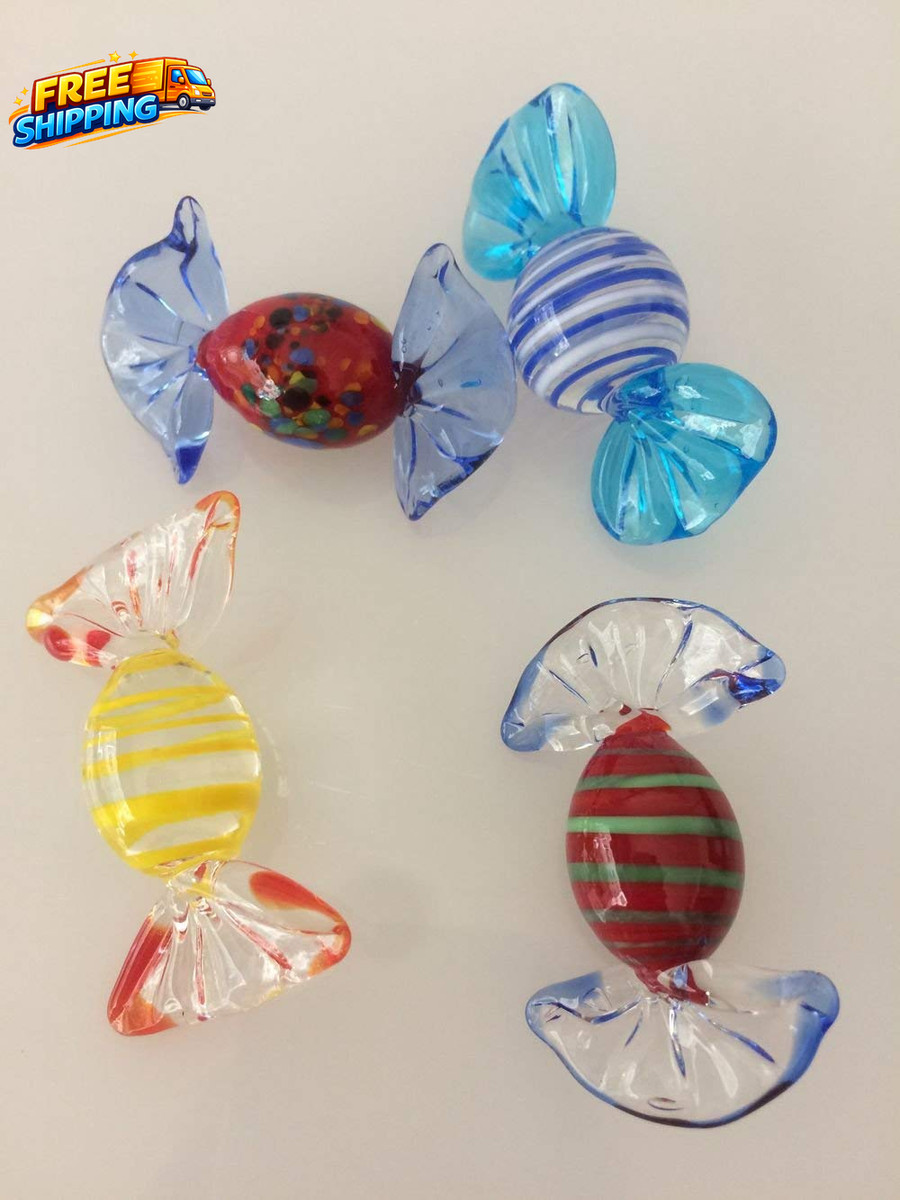 20Pcs Glass Candy Vintage Murano Glass Sweets Wedding Birthday Halloween View 3