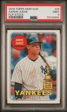 2018 TOPPS HERITAGE 25 AARON JUDGE “FLIP STOCK” /5 SSP PSA 9
