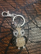 Rhinestone Enamel Owl Keychain Never Used No Tags Or Box