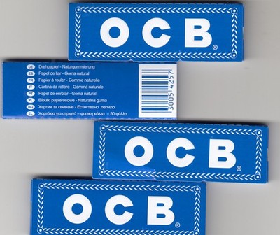 Cigarette Paper : OCB Blue - 4 x 50 Sheets Booklets