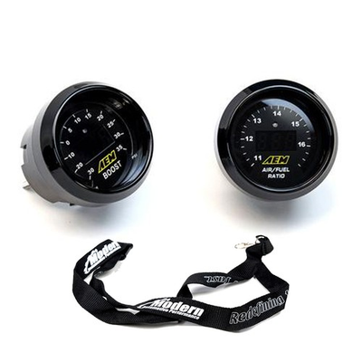 #ad #ad AEM 2 Gauge 52mm Set UEGO WideBand A F Ratio 30 4110 Boost Pressure w Lanyard $369.89