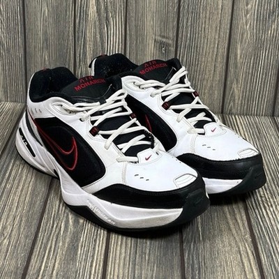 Nike Air Monarch IV Men Athletic Shoe Sneaker Leather 12 White Black 415445-101