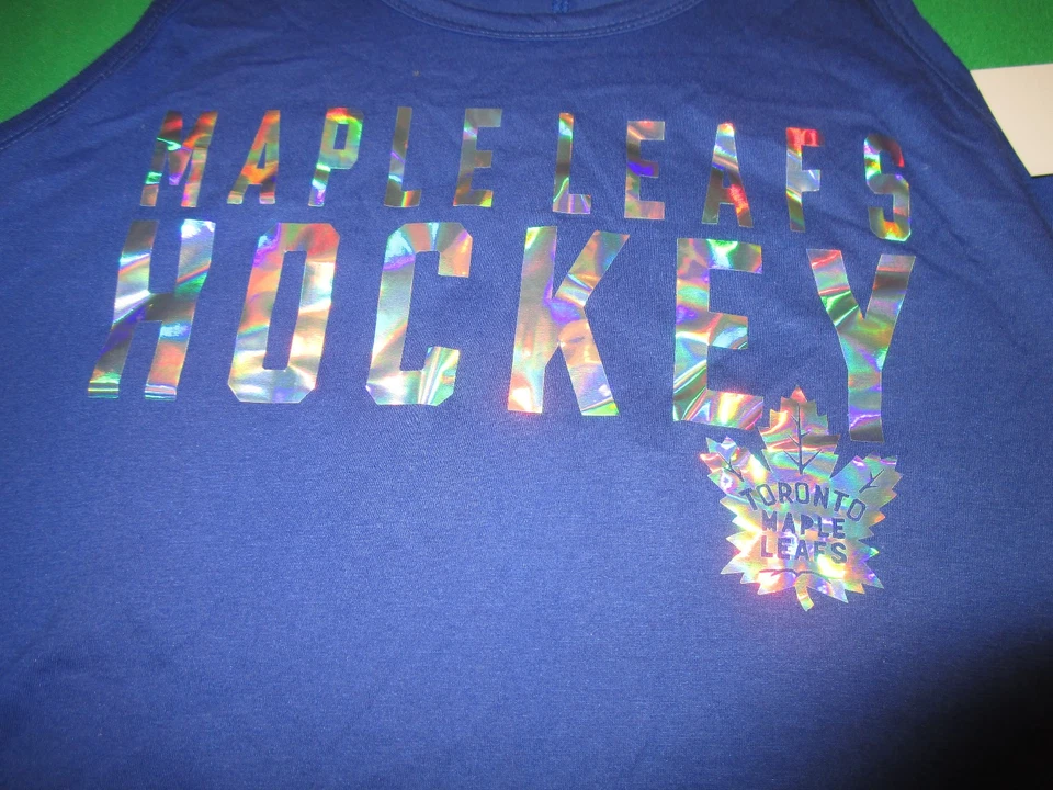 NUEVO CON ETIQUETAS TOUCH NHL TORONTO HOJAS DE ARCE MUJER CAMISETA SIN MANGAS AZUL MEDIANA Foto 2 de 2