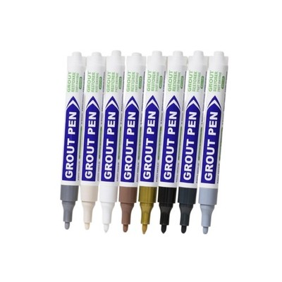 8Pcs Tile Grout Marker Pen 2MM Round Tip Water Resistant For Bathroom Kitchen