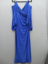 Lauren Ralph Lauren Women's A-line Maxi Dress 6 Blue Solid Sleeveless