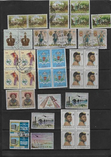 ANGOLA E MOÇAMBIQUE - Lot of old stamps. MNH andUSED