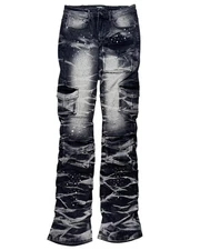 New Kindred Stack Coated Utility Jeans Smoke Black Size 34 Brand New!