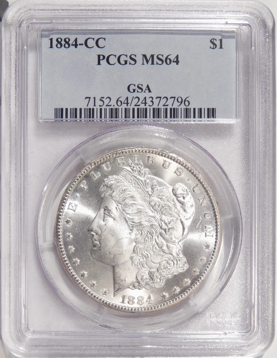 Carson City Grade MS 64 1884 Year Morgan US Dollars (1878-1921