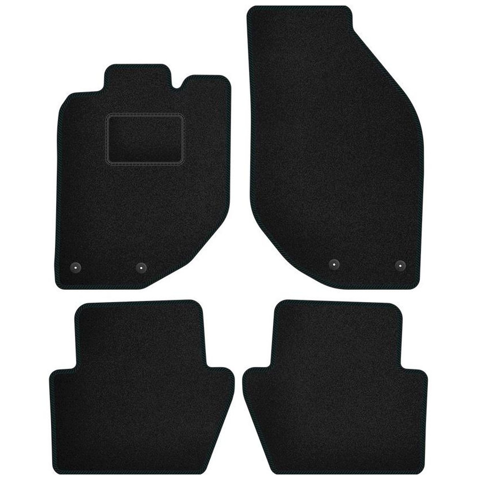 Tapis de sol velours noir STREAK pour Volvo C70 II 2005 à 2013 moquette automobile