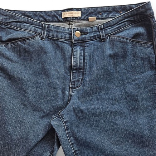 Coldwater Creek Natural Fit Dark Blue Jeans Piped Leg Size 12 - Picture 7 of 12