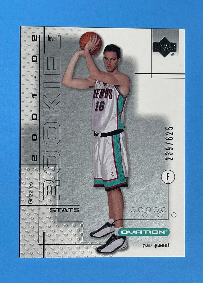Pau Gasol 2001-02 Upper Deck OVATION Rookie #/625 LOS ANGELES LAKERS 🇪🇸 Spain - Image 2 of 4