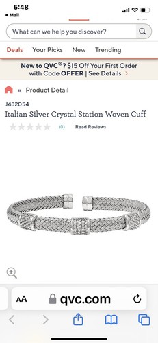 Platinum Sterling Silver Hand Made Italian Cable Cuff Woven Bangle Bracelet $260 - Picture 6 of 11
