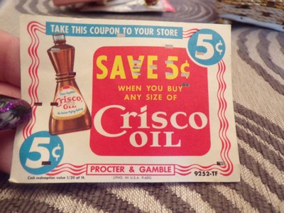 Vintage Crisco Oil Coupon | eBay