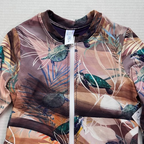 Wet Swimwear Kids Girls 8 Youth One Piece Swimsuit Rashguard Sea Turtle Print 8Y - Picture 4 of 8
