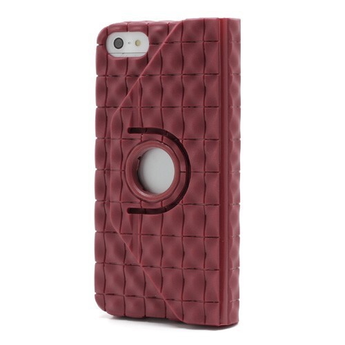 Flip Case Handy-Hülle zu Apple iPhone 5 5S TPU 360° 360 Grad drehbar rot - Bild 2 von 4