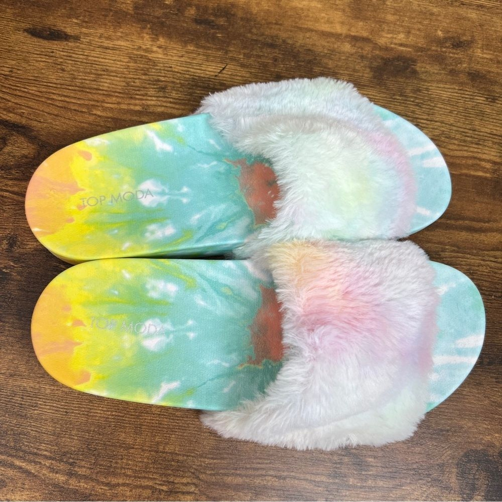 PANTOFOLA D’ORO Top moda taglia 11 diapositive punta aperta punta aperta sfocata