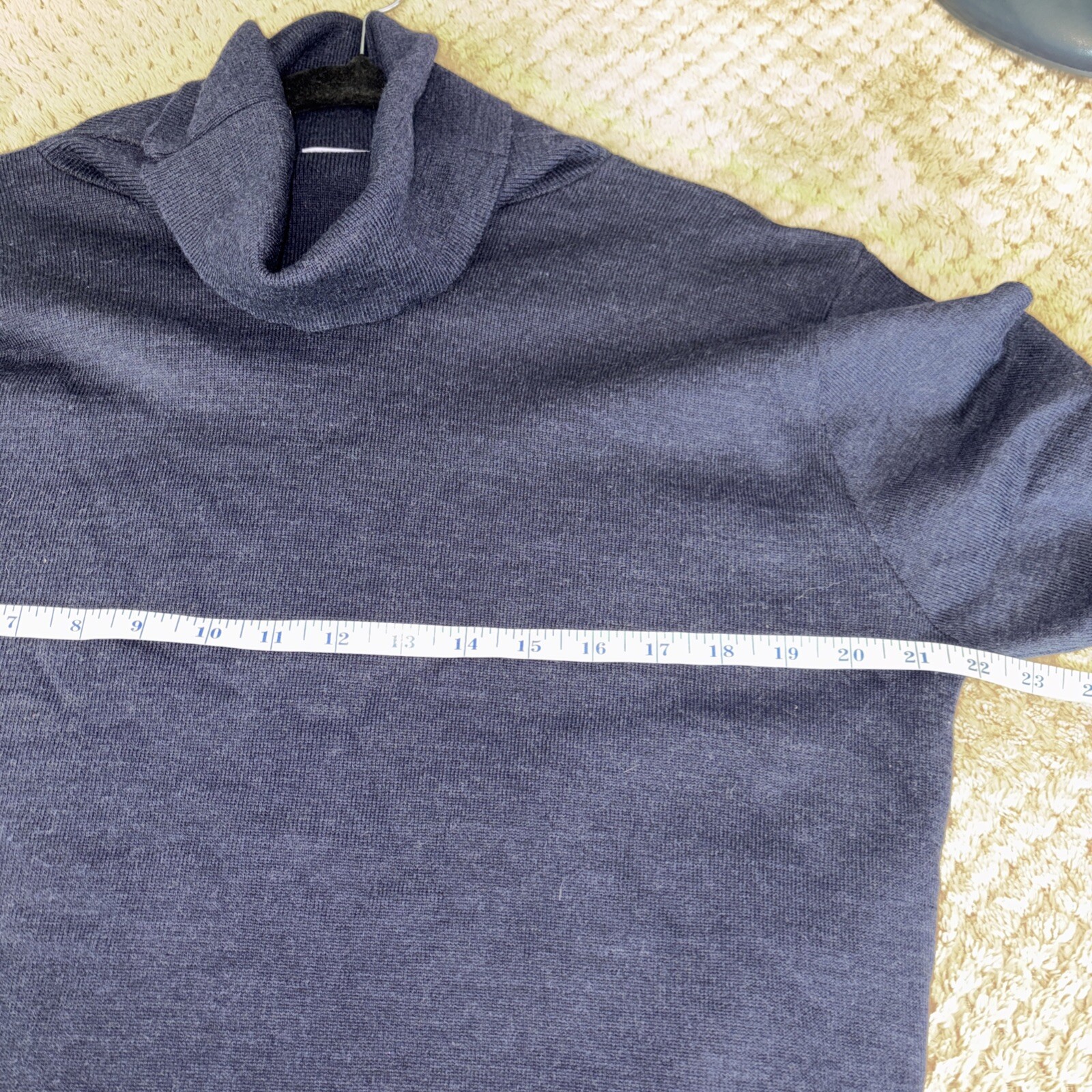 Pendleton  Wool Turtle Neck Sweater Navy Blue Siz… - image 8