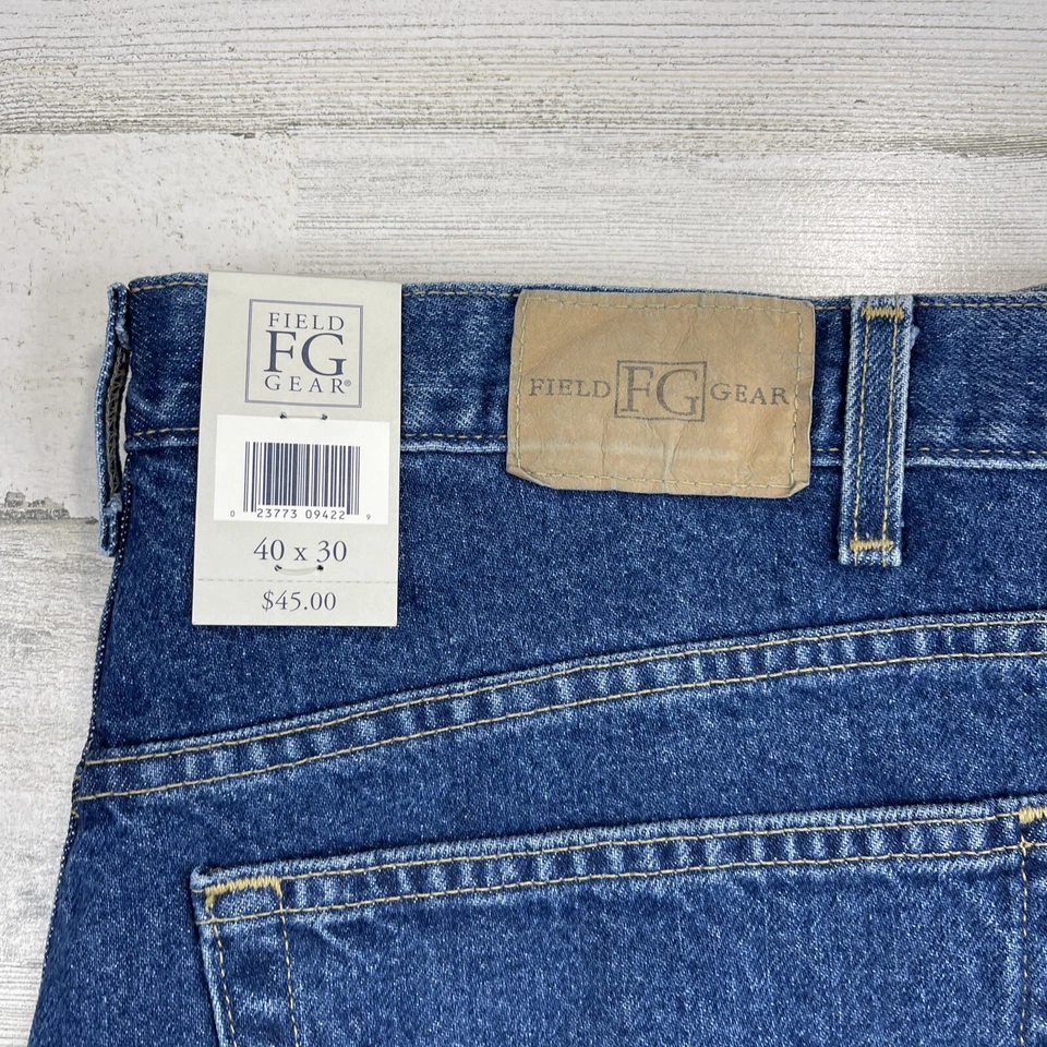 NUEVO Pantalones de mezclilla Field Gear para hombre 40x30 azul calce relajado pierna recta Foto 2 de 4