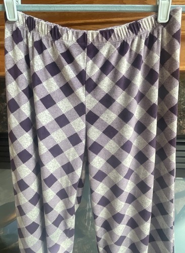 Secret Treasures Pajama Pants Womens Medium (8-10) Purple Gray Fleece Sleepwear - Picture 2 of 7