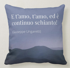 Cuscino Frase Poesia Giacomo Leopardi Poesia Canto Notturno Di Un Pastore Ebay