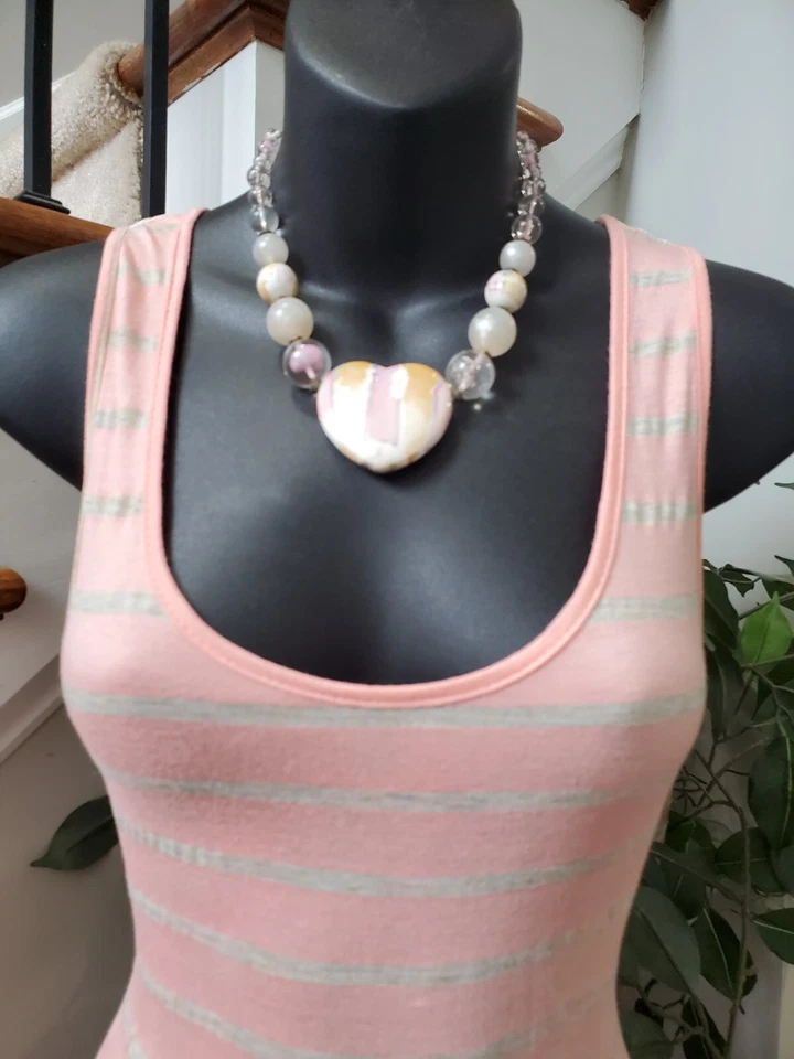 Maxi Vestido Largo Rue 21 Para Mujer Rosa Blanco Rayón Cuello Redondo Sin Mangas Talla Mediana Foto 2 de 4