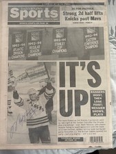 MARK MESSIER Autograph LOT: NY Daily News--Stanley Cup, Retirement (STEINER COA)