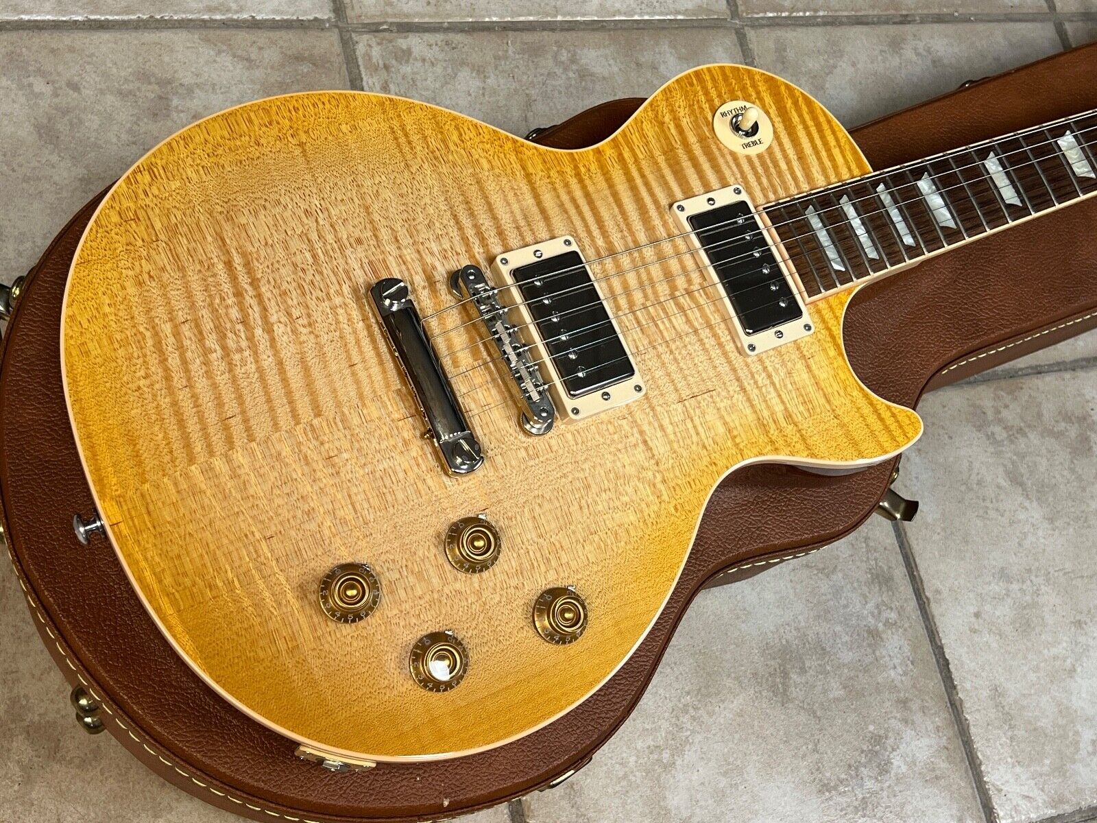 2017 Gibson USA Les Paul Traditional Lemon Burst Flame Top