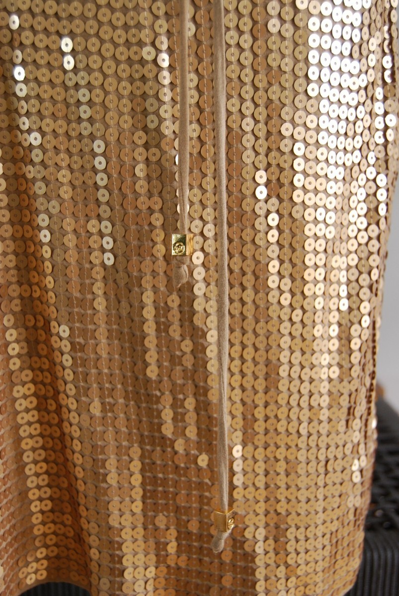 michael kors gold sequin wrap dress Guilietta Gown – Kay Unger main image 0