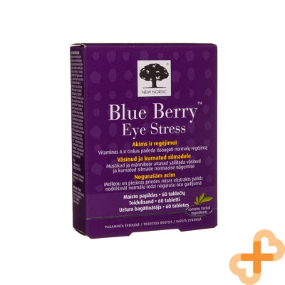 NEW NORDIC Blaubeere Augen Stress Vision Support Nahrungsergänzung 60 Tabletten - Bild 1 von 4