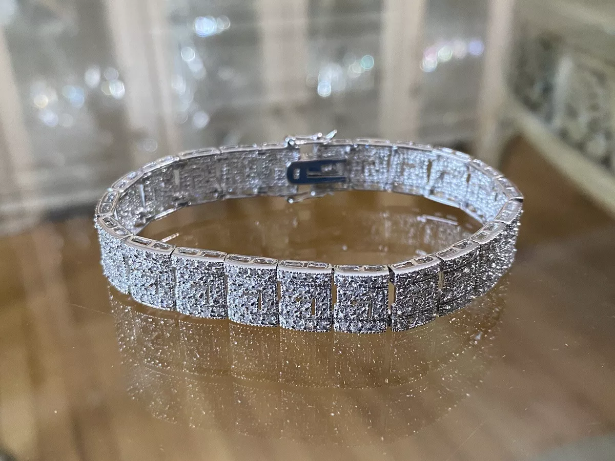 Silver cubic zirconia online bracelet