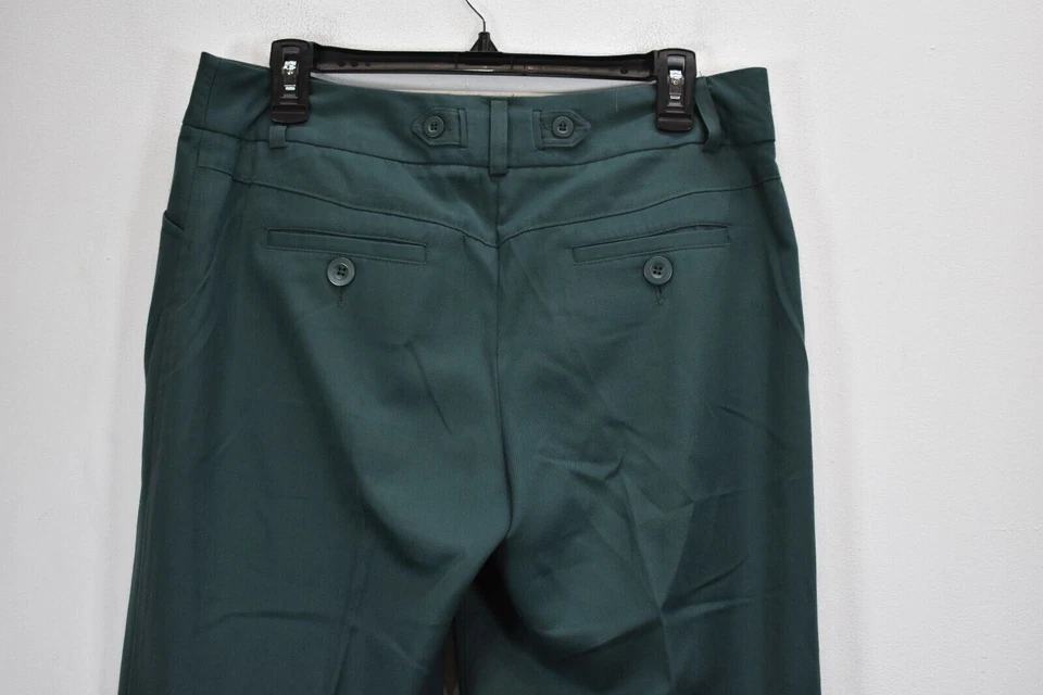 Chadwicks Collection Women Green Sraight Leg Slash Pocket Office Slacks Pants 10 — 第 3/4 张图片