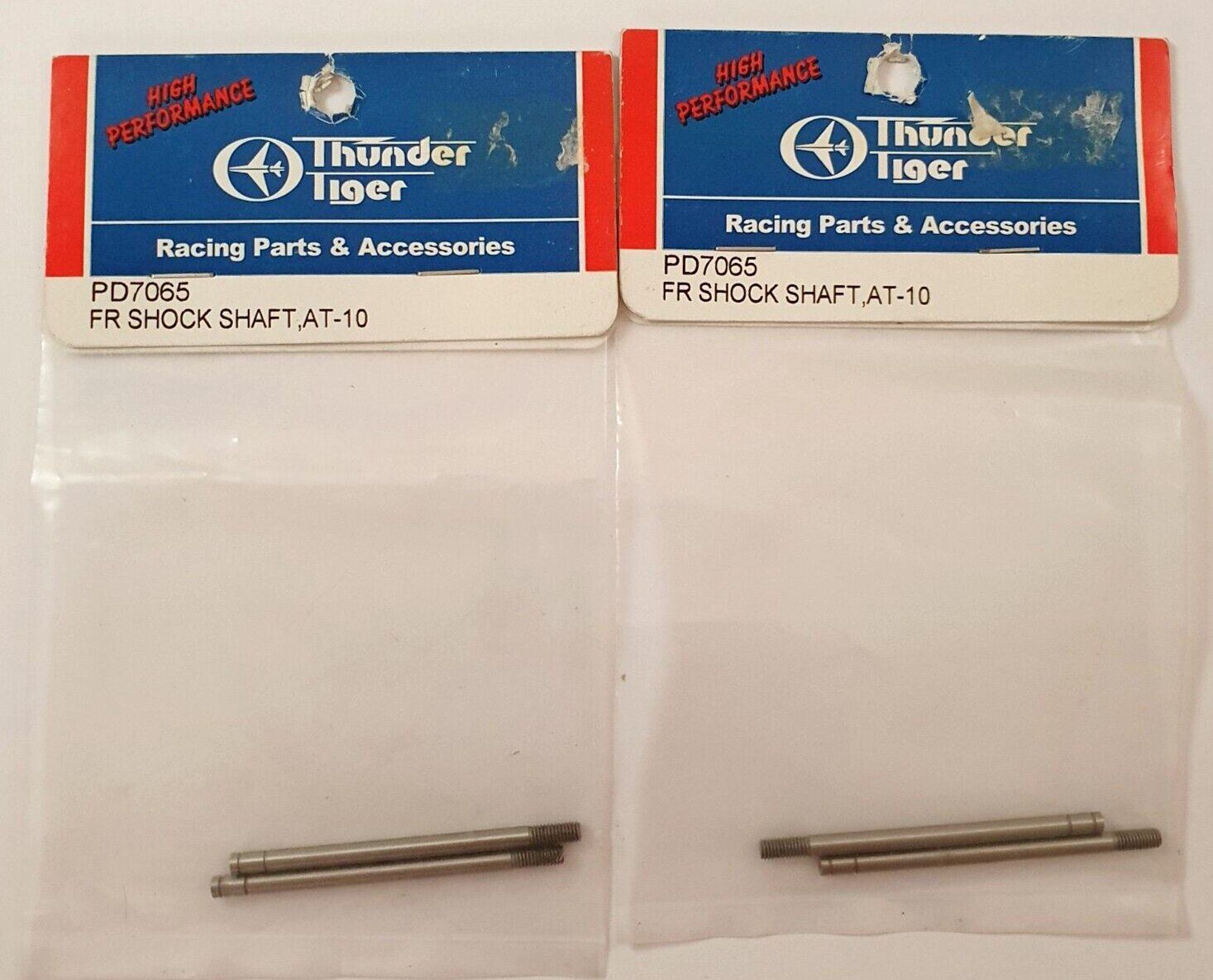 2 x Pack Thunder Tiger FR Shock Shaft AT-10 - PD7065 - Vintage Rc Spares