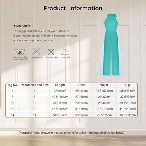 Kids Girls Gown Party Jumpsuit Evenings Rompers Dance Bodysuit Wedding Costume - Picture 41 of 54