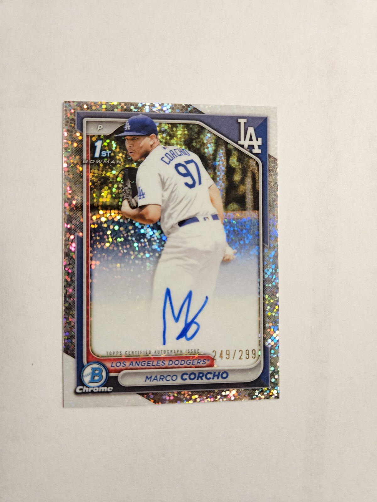 2024 Bowman Chrome Marco Corcho Rookie 1st Auto Speckle /299 🔥