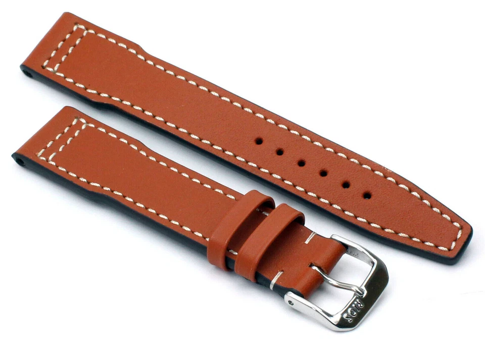 Rios1931 German Military Air Force Calf Leather Pilot Strap 20mm 21mm 22mm BL - Image 4 of 4