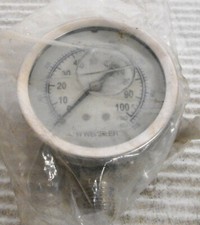 Weksler Pressure Gauge 0-100 PSIG 0-700Kpa 1/4" NPT 2-1/4" Face