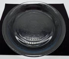 Vtg Philbe Fire King Etched Snowflake Glass Pie Plate 8.5” Anchor Hocking
