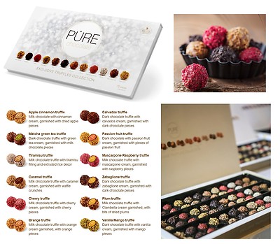 Pure Belgian Dark & Milk Chocolate Truffles Assortment Gift Box, Tрюфеля 600g LV