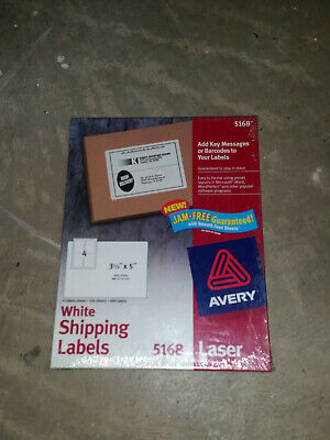 100 Sheets Shipping Address 4 Labels Per Sheet 4-UP Laser InkJet Labels 3.5x5
