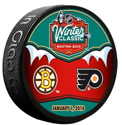 2010 Boston Winter Classic Bruins vs Flyers InGlasco Hockey Puck - Fenway Park