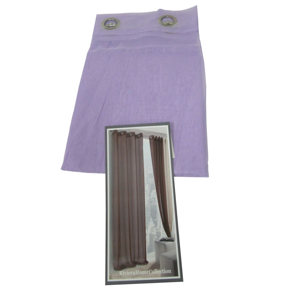 TENDA CASA ARREDO MODERNA 1 TELO 140X290 cm CON BORCHIE ZAFIRA VELO LILLA F056