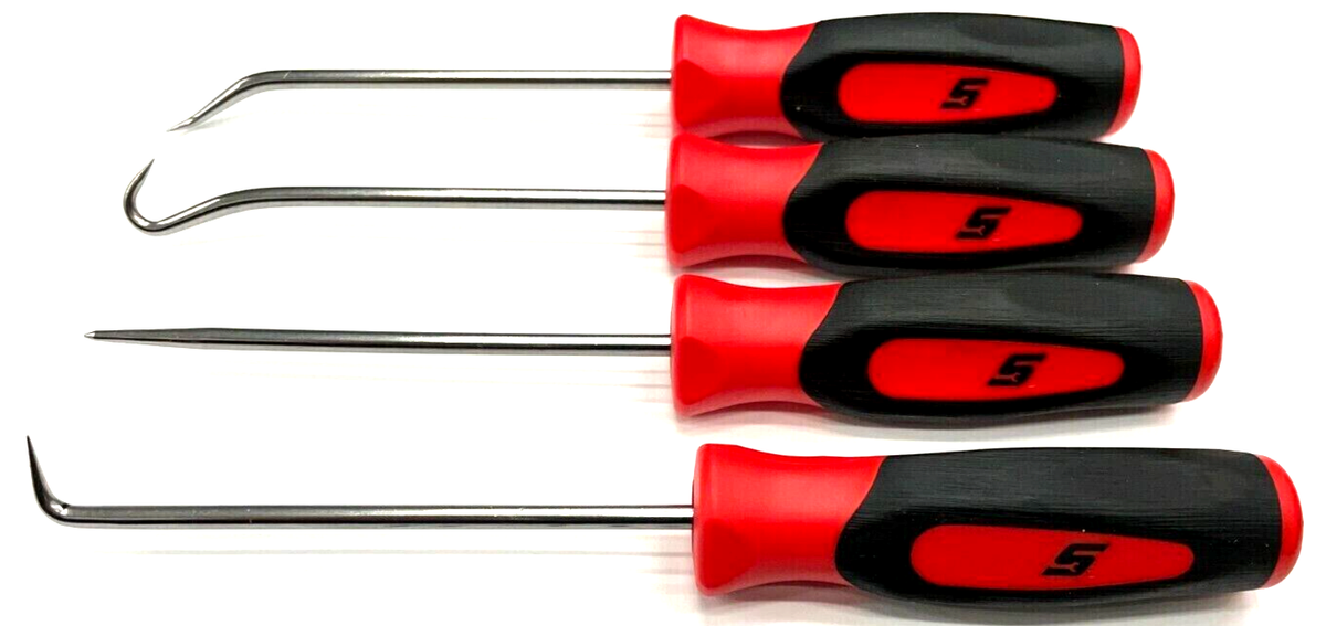 SNAP ON SGASA204C R RED Mini Soft Grip INSTINCT Awl Hook Pick Set