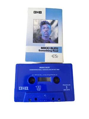 Mikki Blue - Something Real / Knocks Me Off My Feet - Cassette Tape - Blue