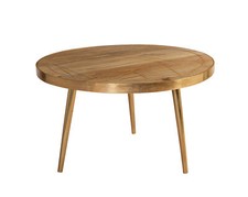 Modern Essential Round Dining Table / Coffee Table Made from Light Mango Wood