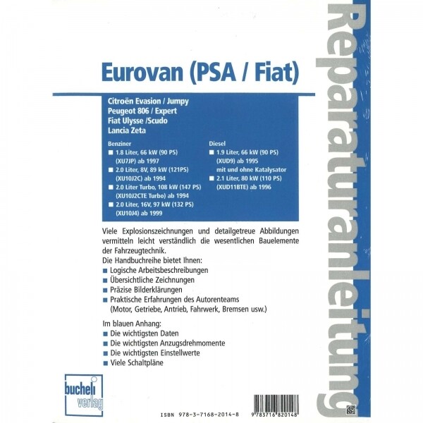Thumbnail - Eurovan (psa/fiat) Citroen Evasion/jumpy (1994-2001)